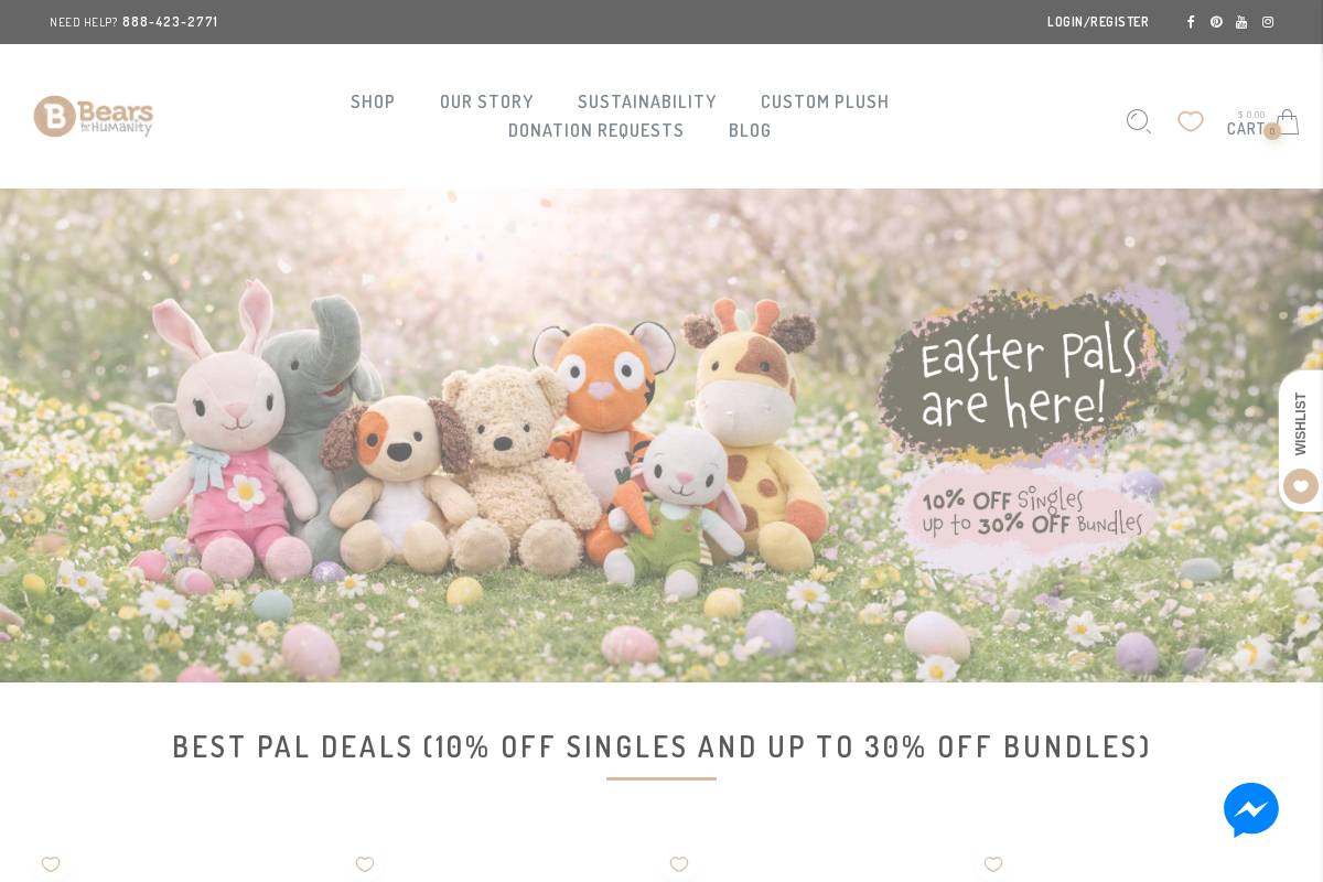 bearsforhumanity.com homepage screenshot