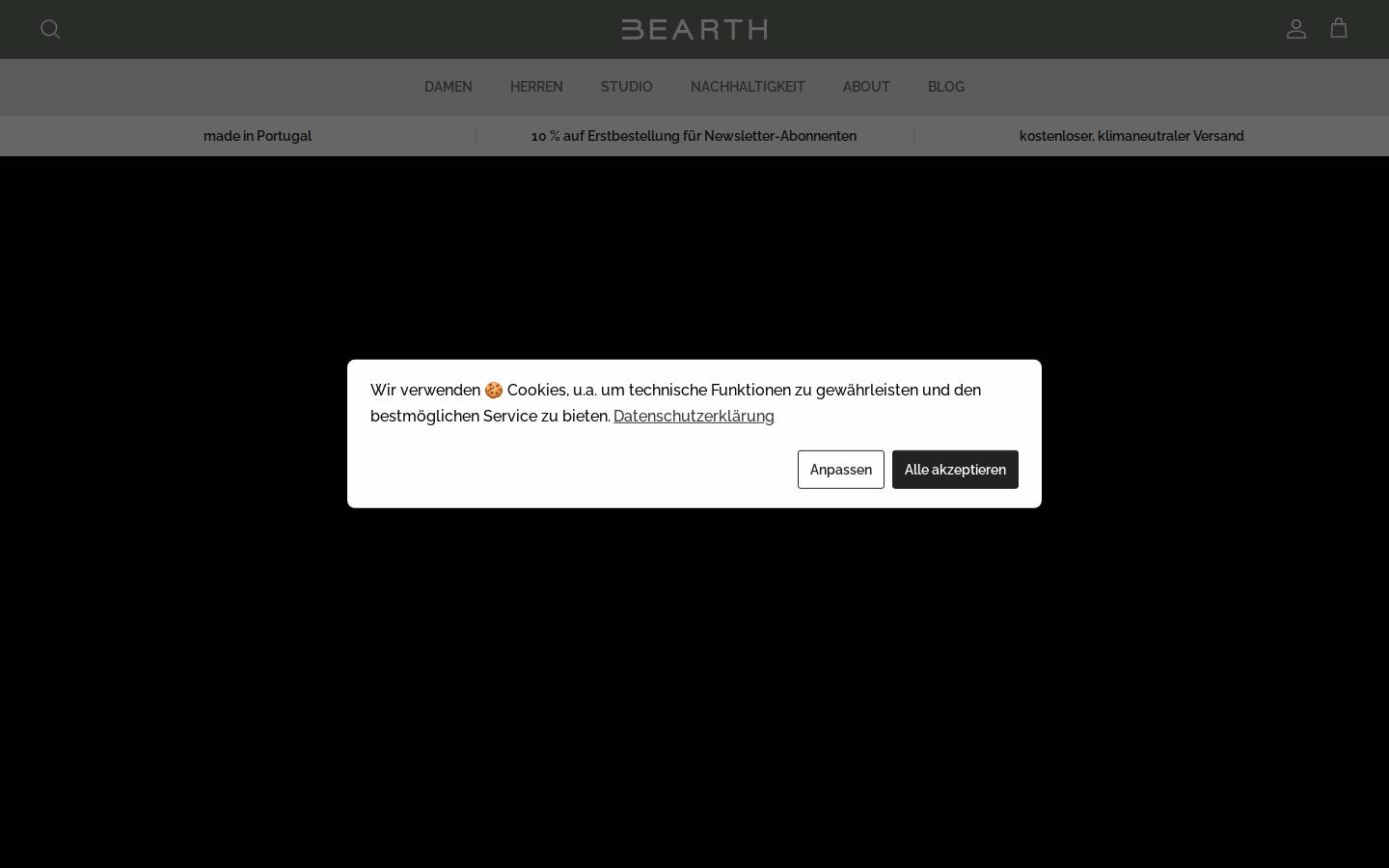 bearth-clothing.com homepage screenshot