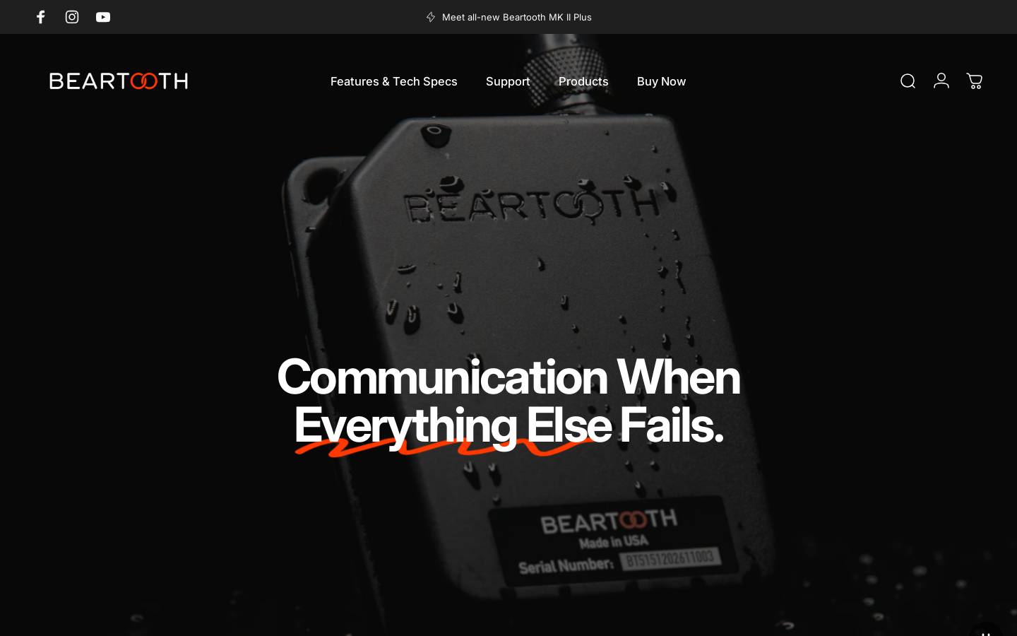 beartooth.com homepage screenshot