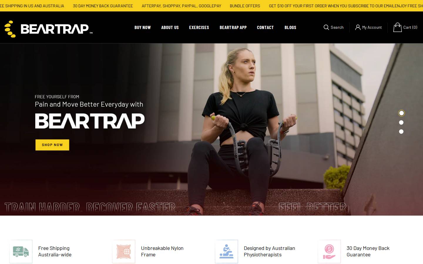 beartrap.com homepage screenshot