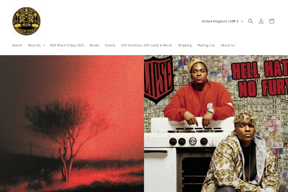 beartreerecords.com homepage screenshot