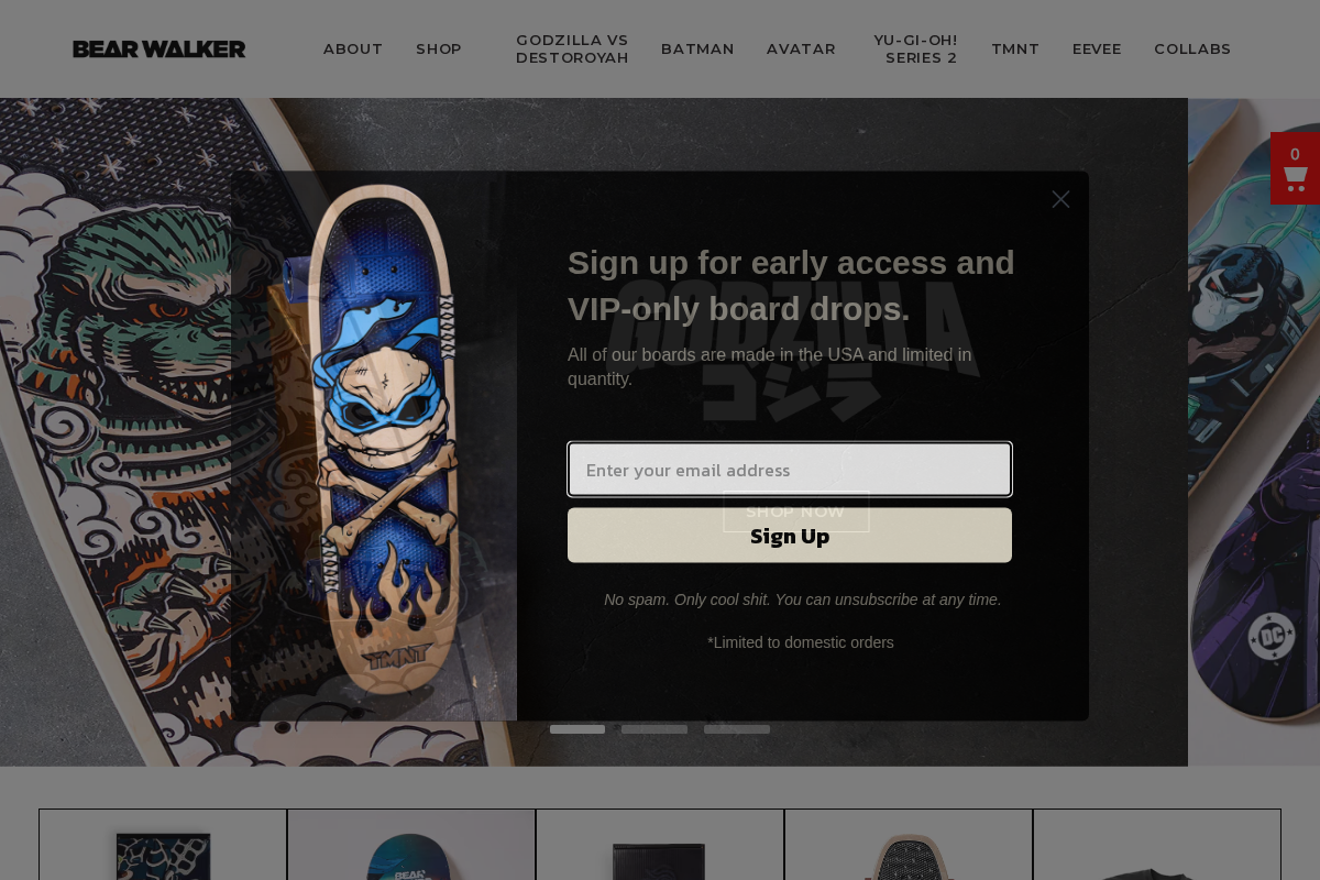 Bear Walker homepage screenshot