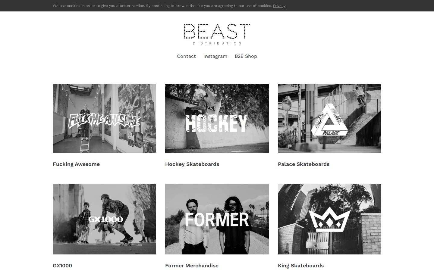 beastdistribution.com homepage screenshot