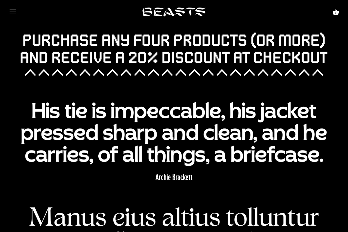 beastsofengland.co homepage screenshot