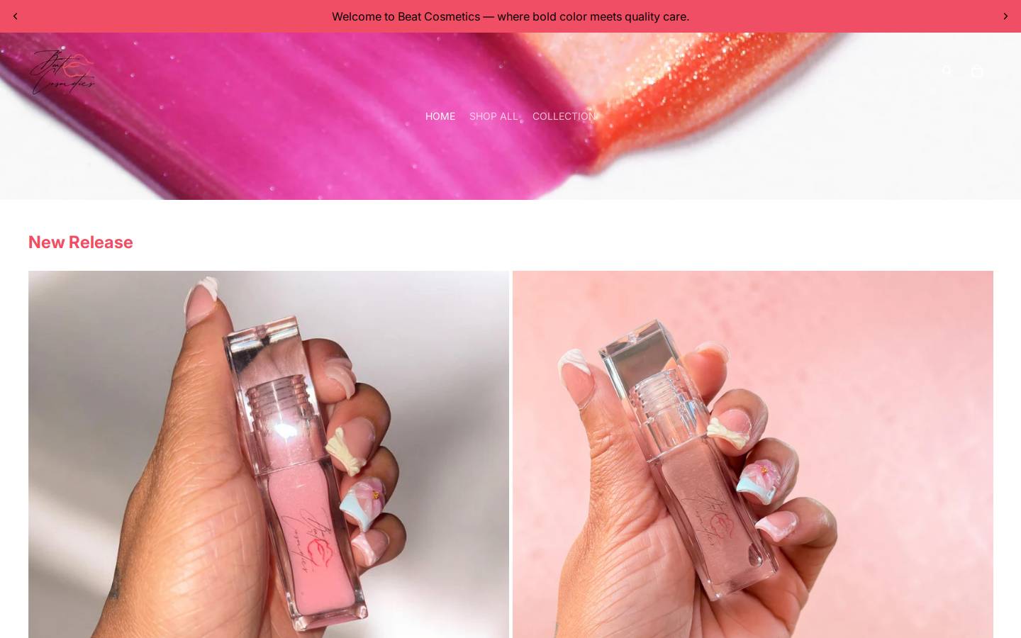 beatcosmetic.com homepage screenshot
