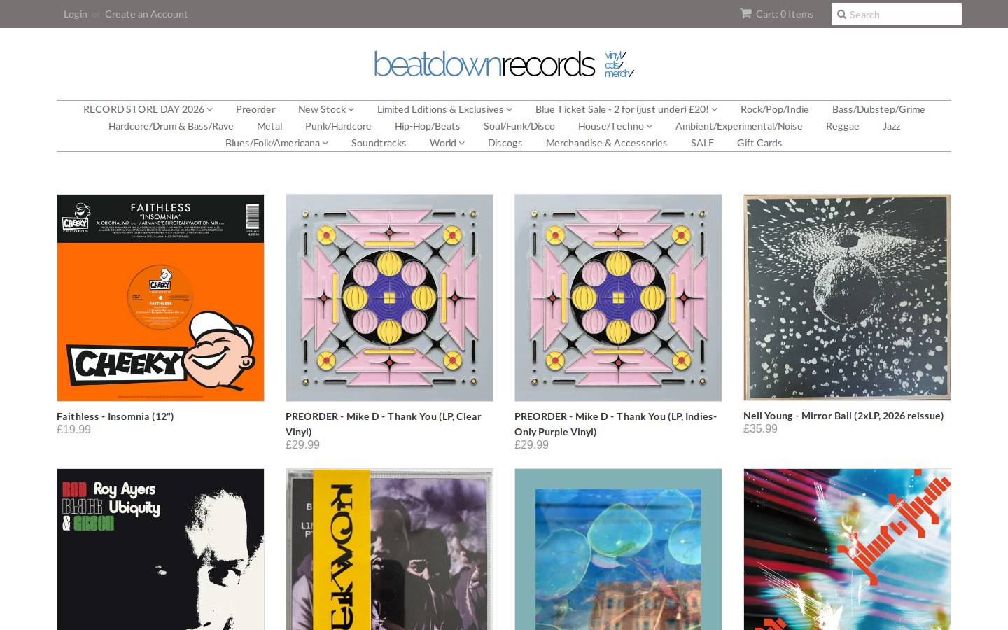 beatdownrecords.org homepage screenshot