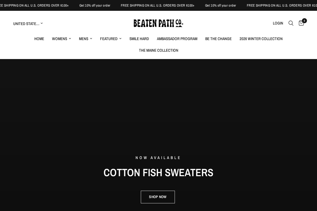 beatenpathco.com homepage screenshot