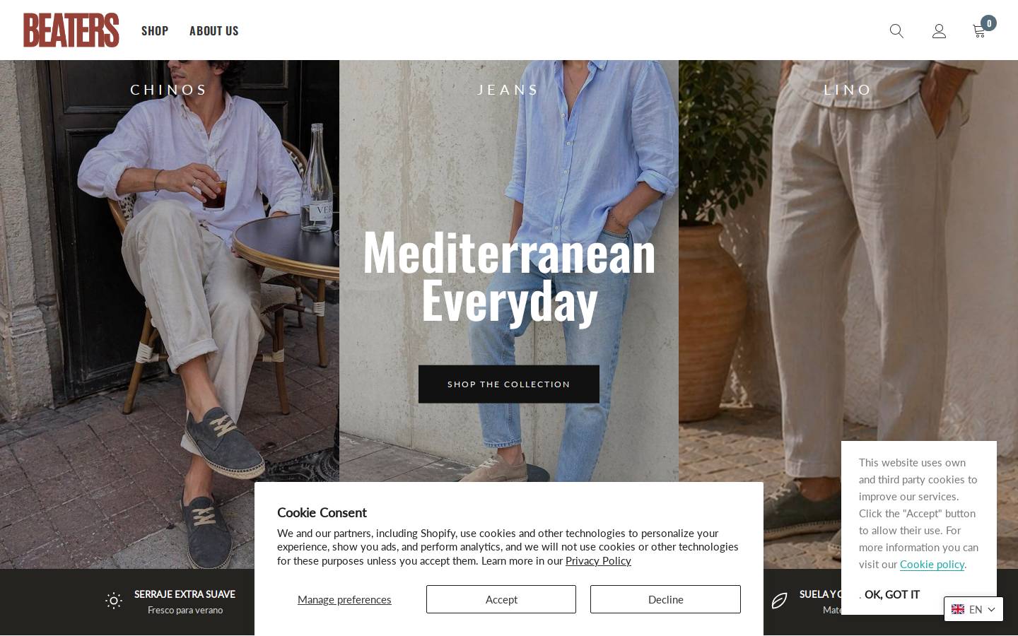 beatersshoes.com homepage screenshot