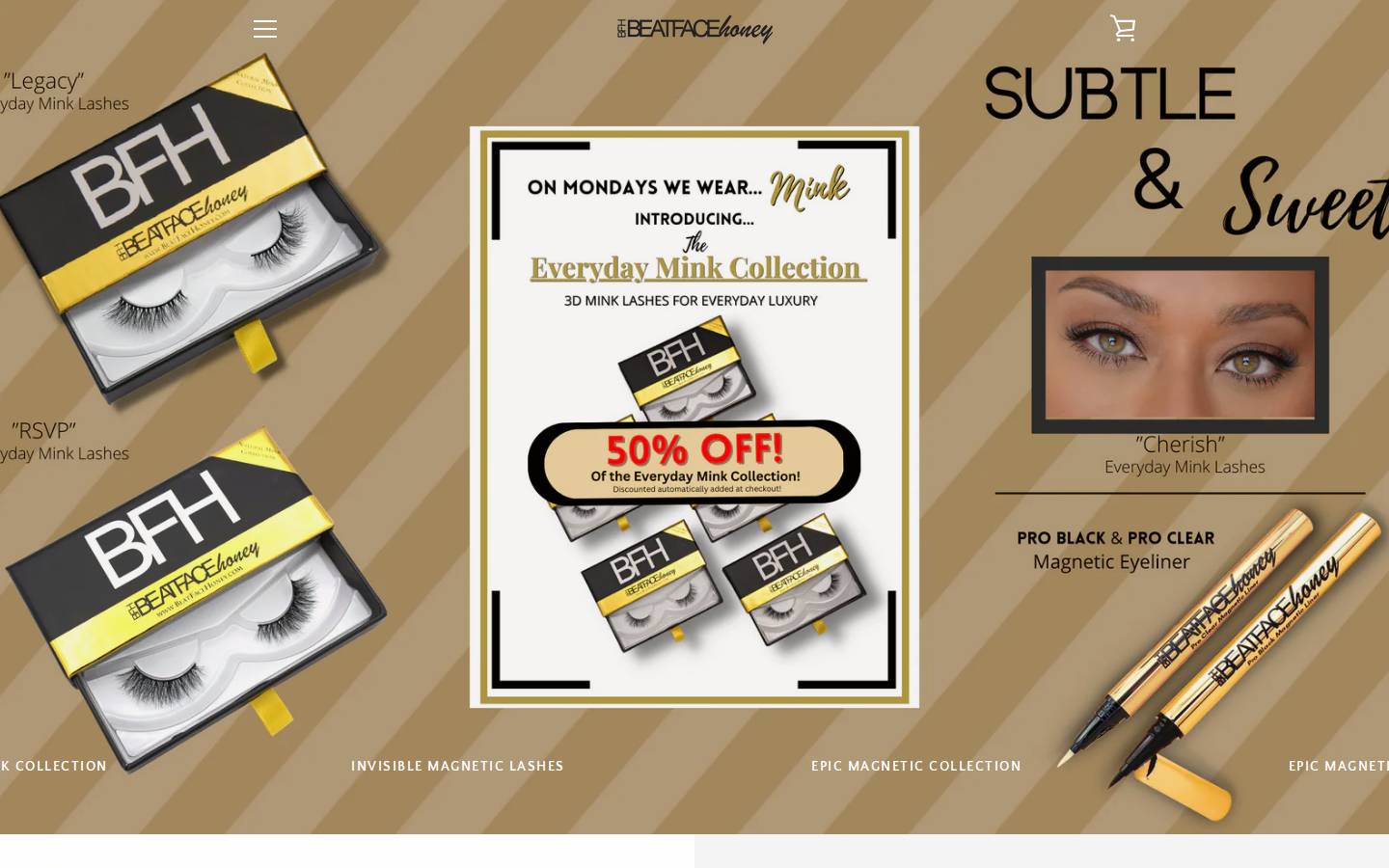 beatfacehoney.com homepage screenshot