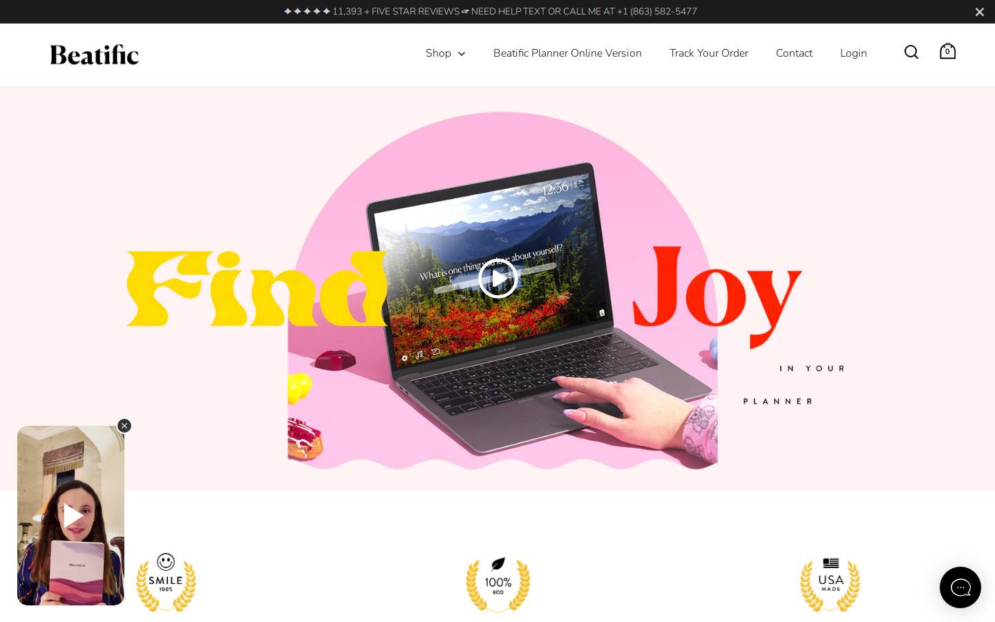 beatific.co homepage screenshot