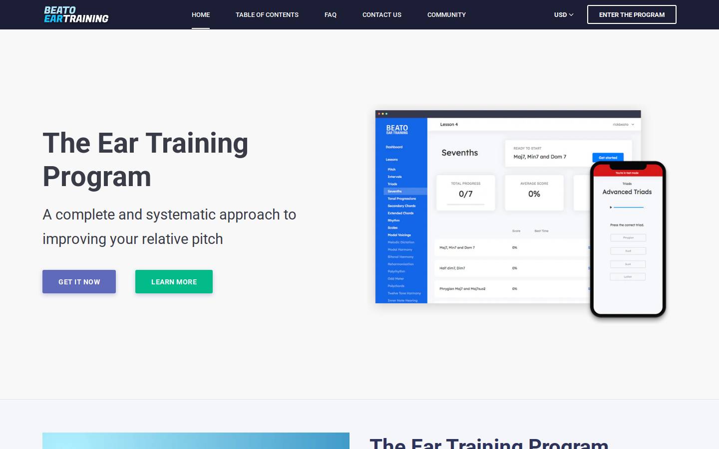 beatoeartraining.com homepage screenshot