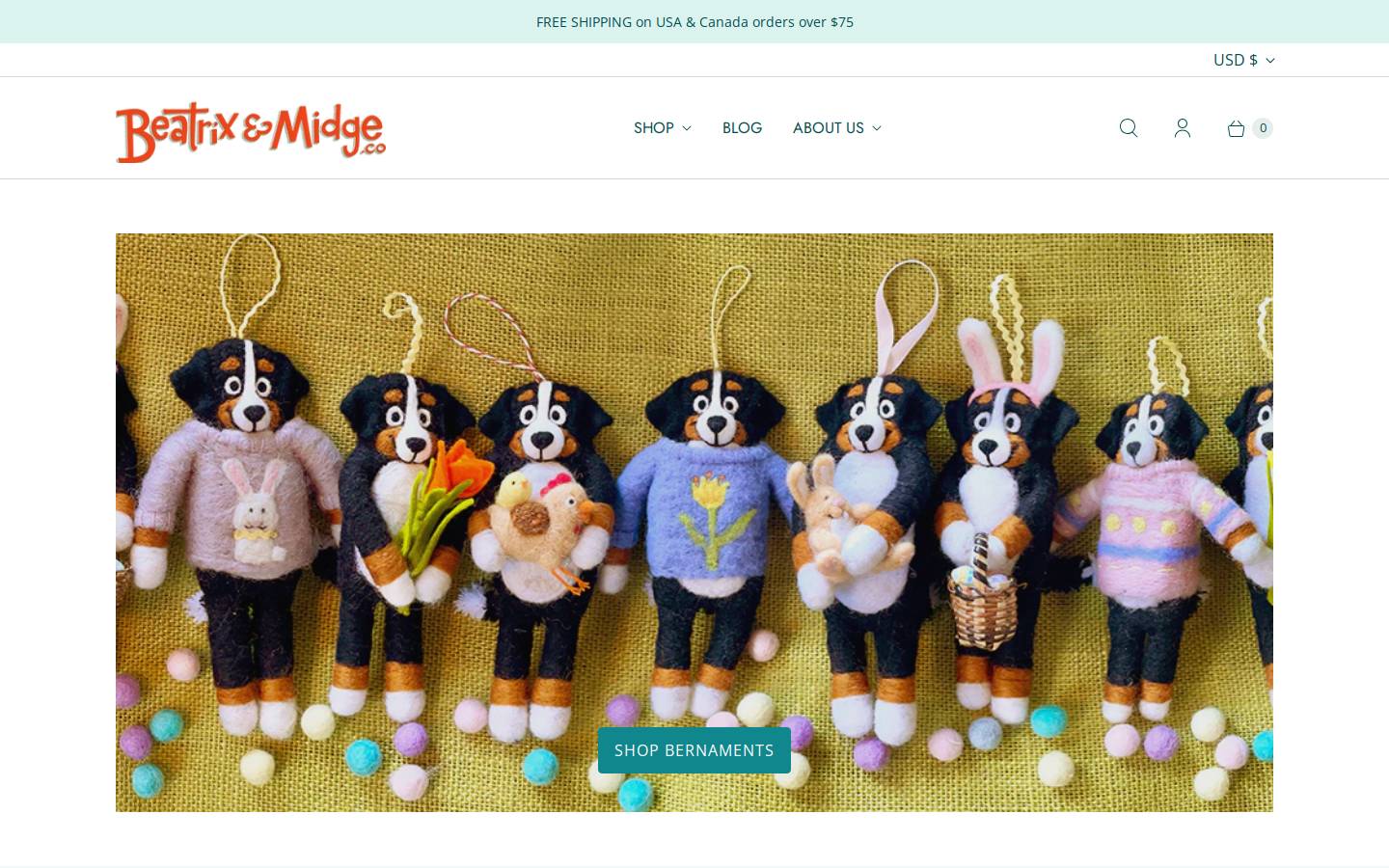 beatrixandmidge.co homepage screenshot