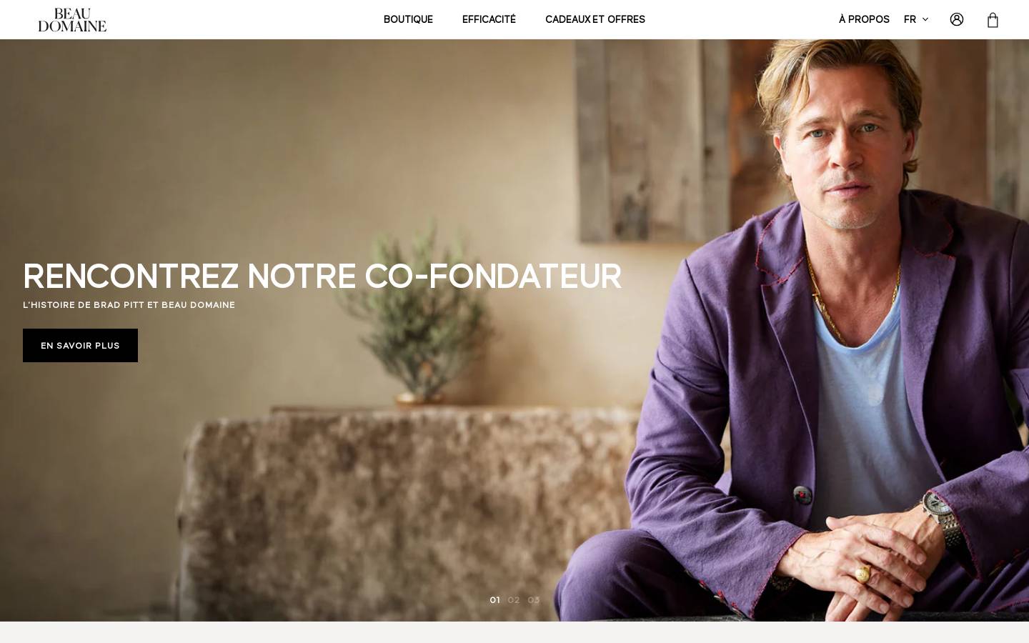Beau Domaine  homepage screenshot