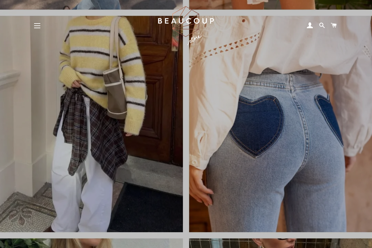 Beaucoup Store homepage screenshot