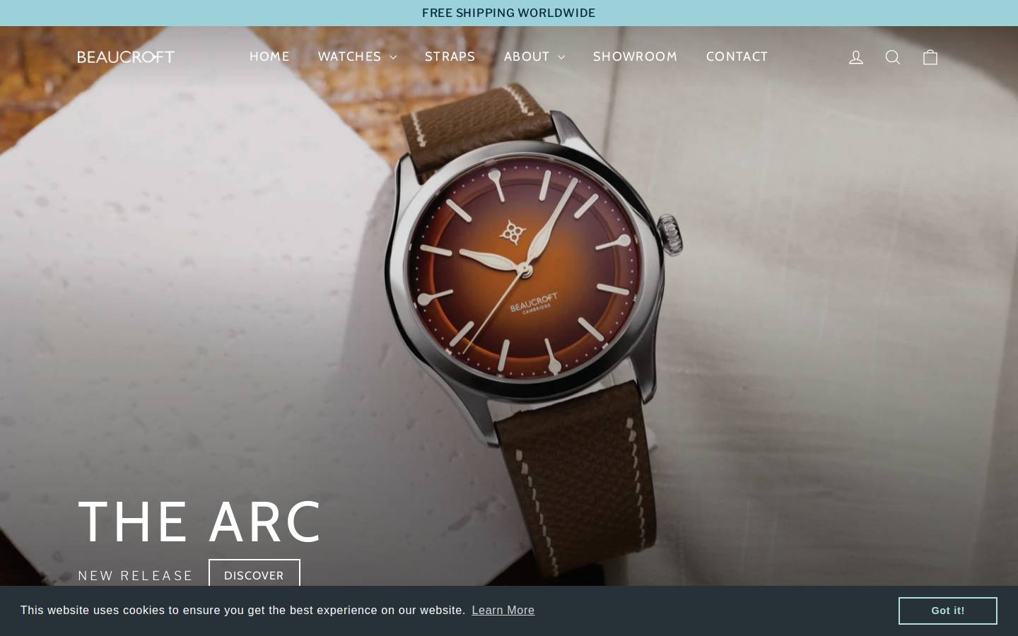 Beaucroftwatches homepage screenshot
