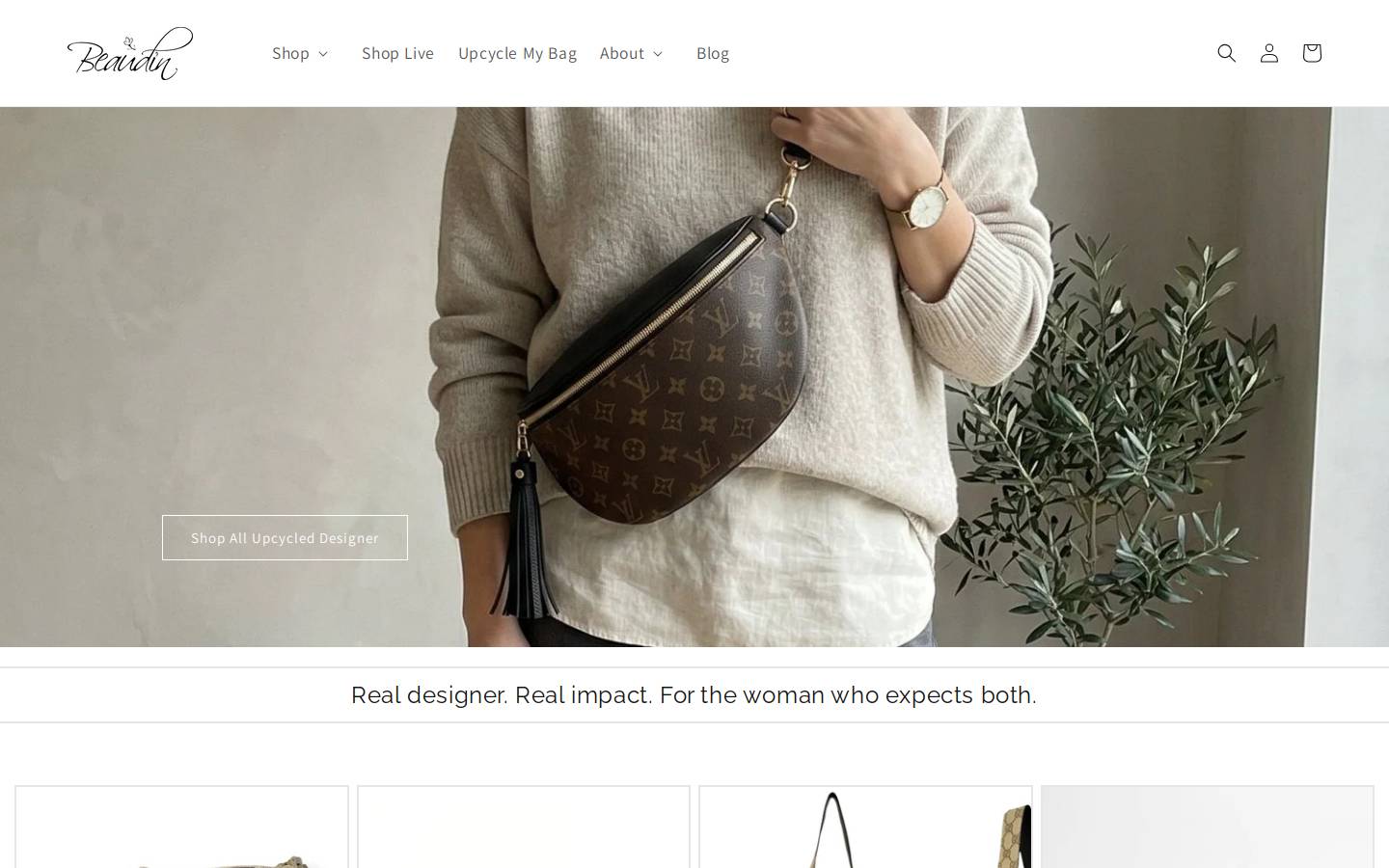beaudindesigns.com homepage screenshot