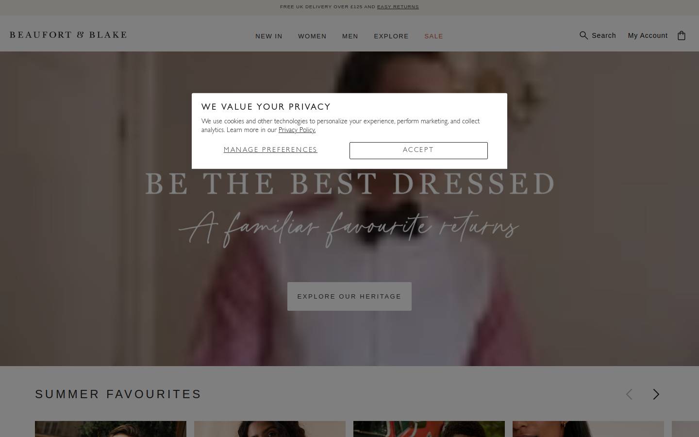 Beaufort & Blake homepage screenshot