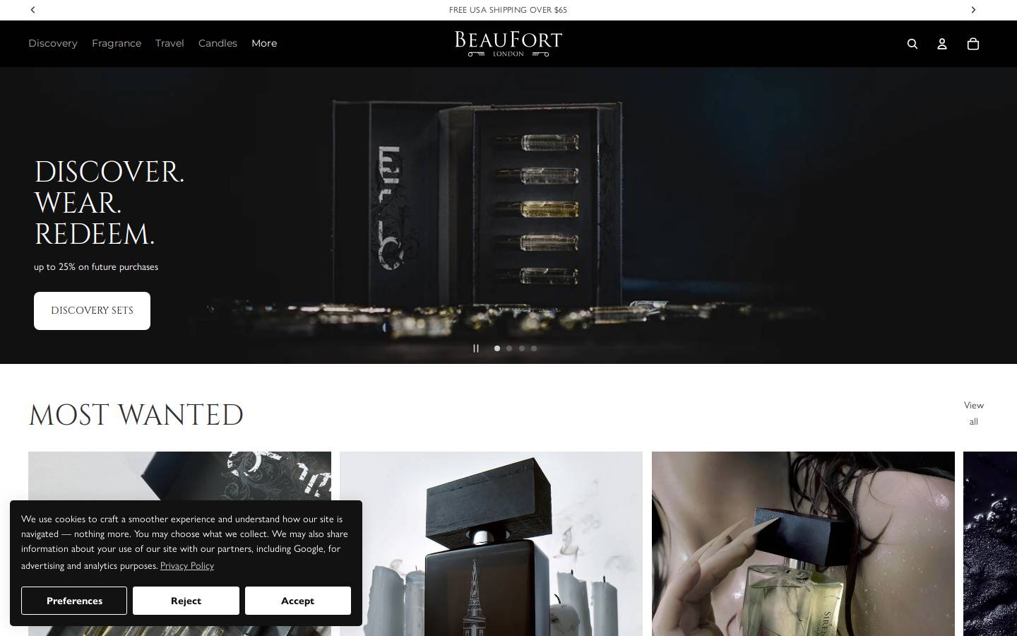 beaufortlondon.com homepage screenshot