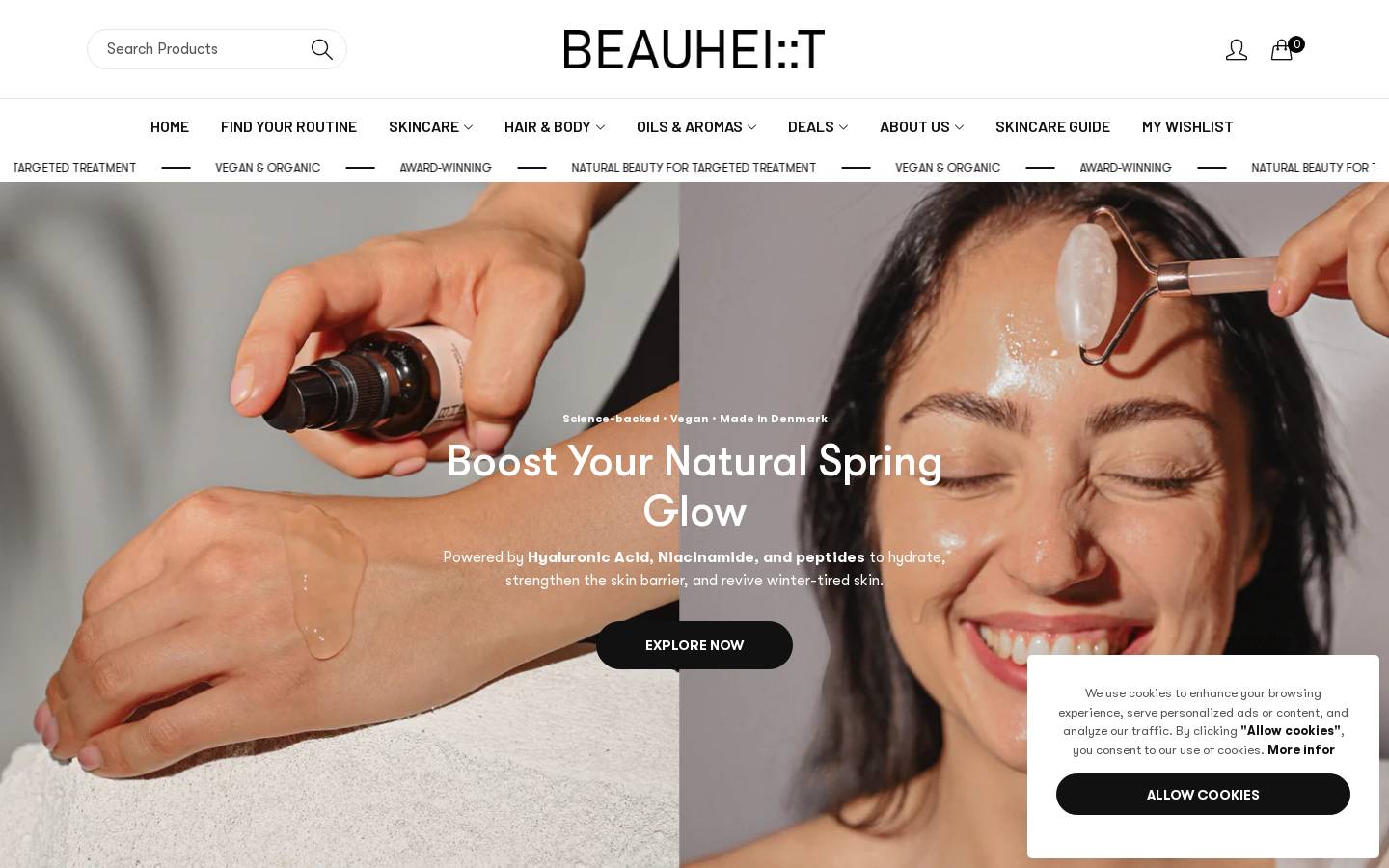 Beauheit homepage screenshot