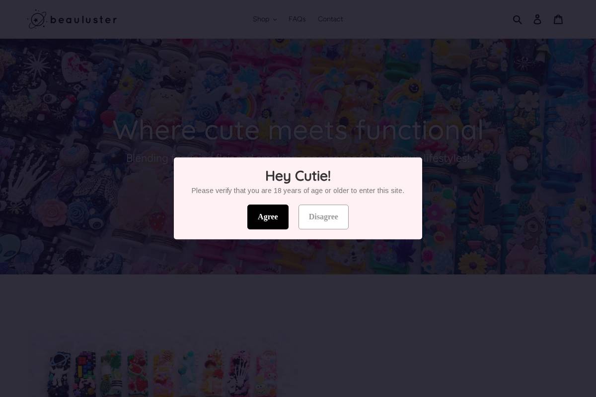 beauluster.com homepage screenshot