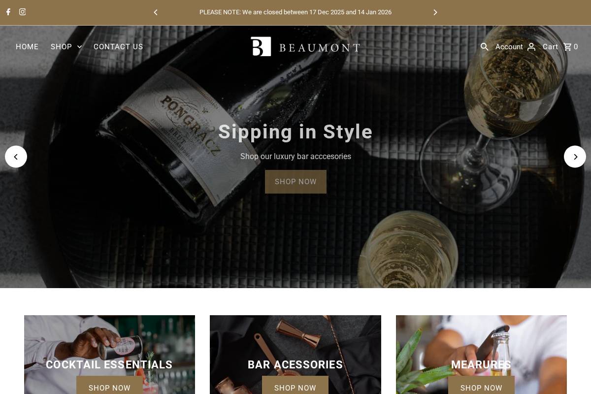 beaumontsa.co.za homepage screenshot