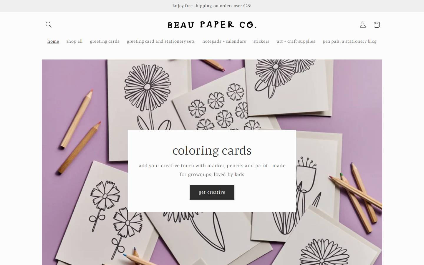 beaupaper.com homepage screenshot