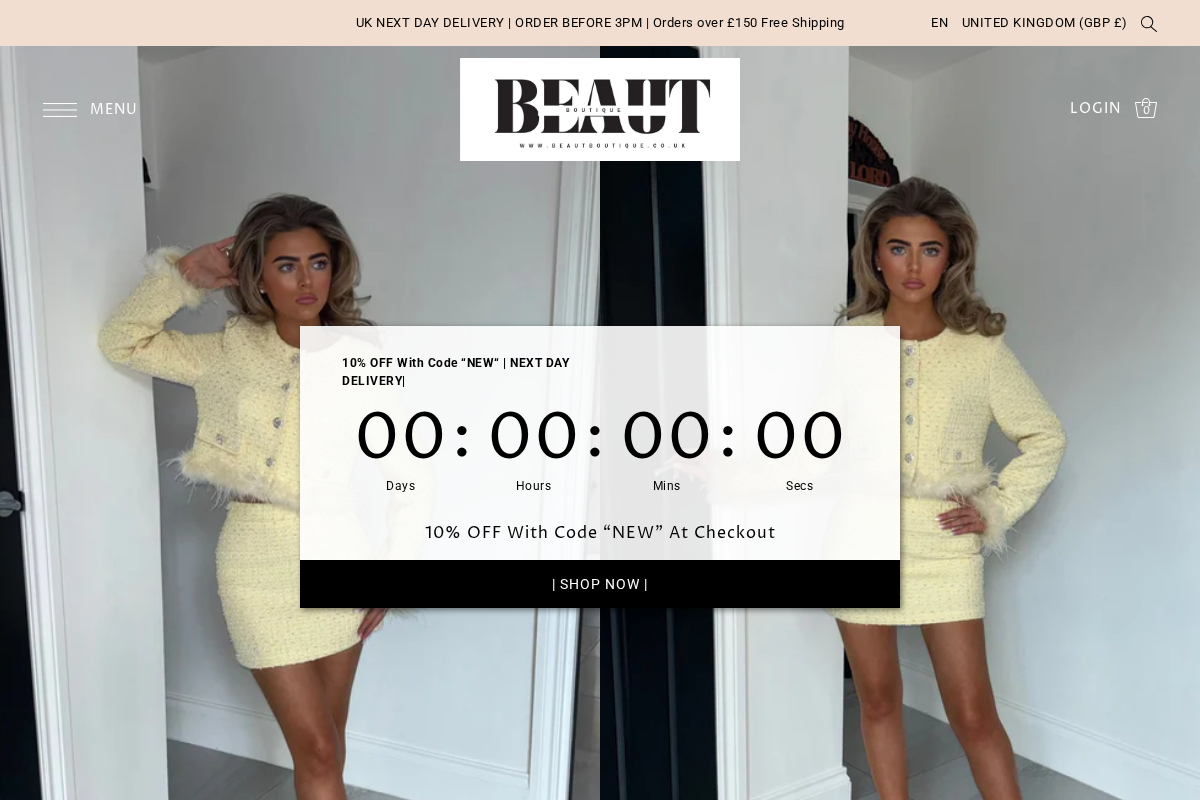 beaut homepage screenshot