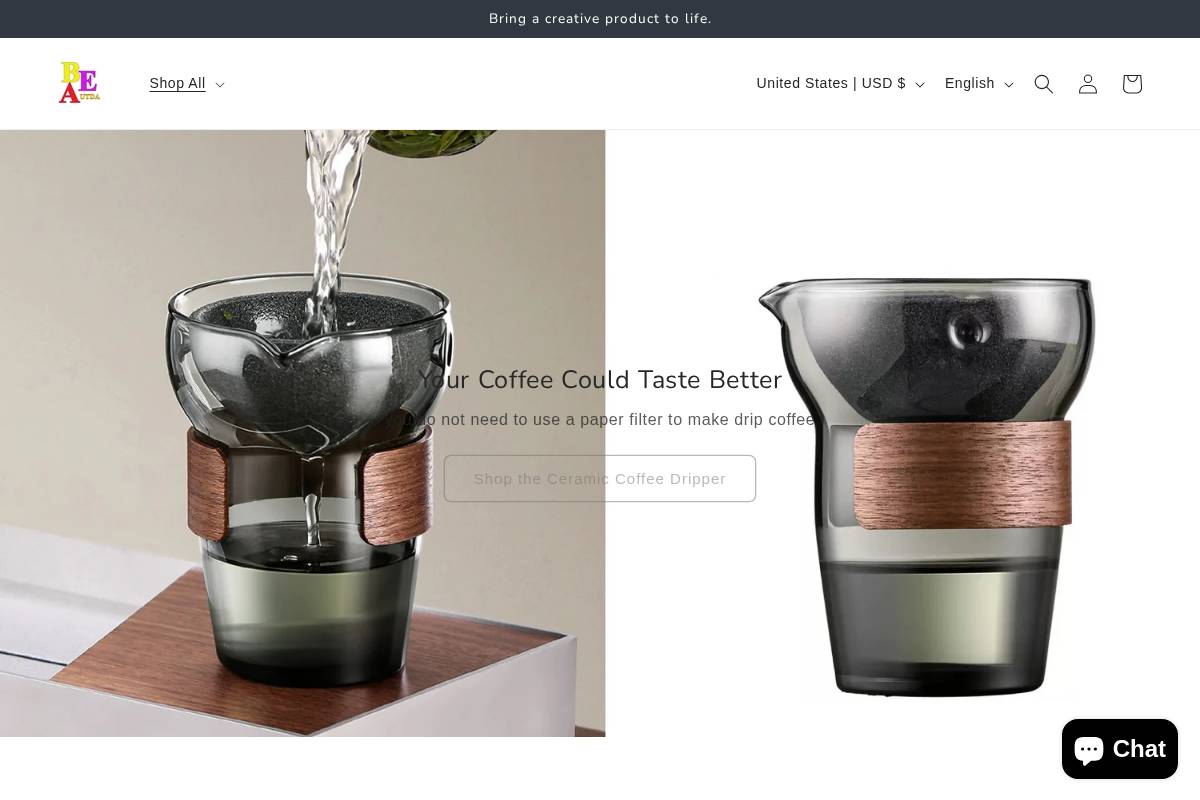 beautda.com homepage screenshot
