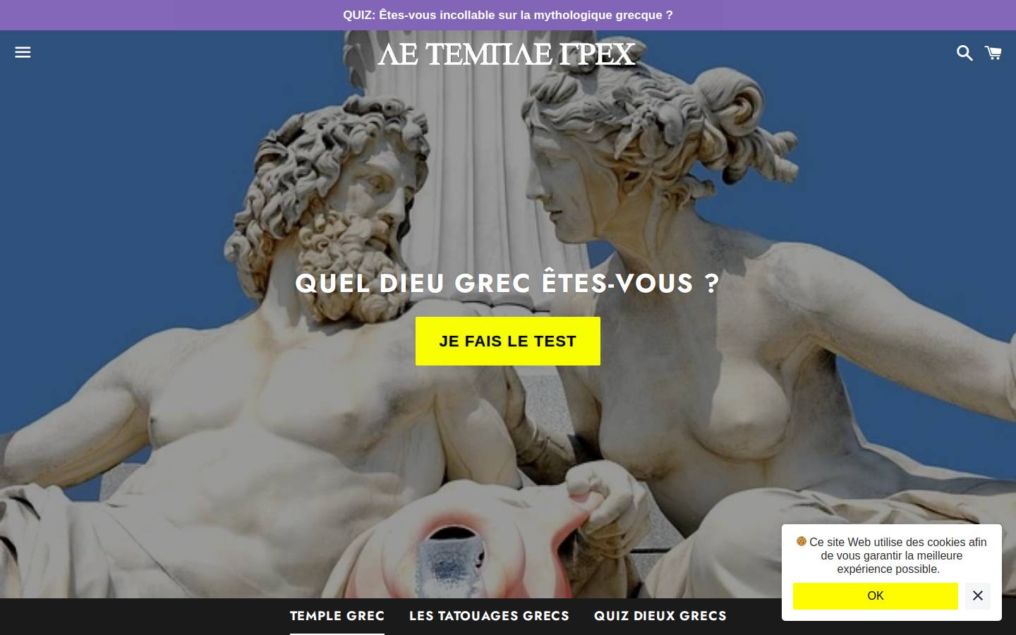 beaute-grecque.com homepage screenshot