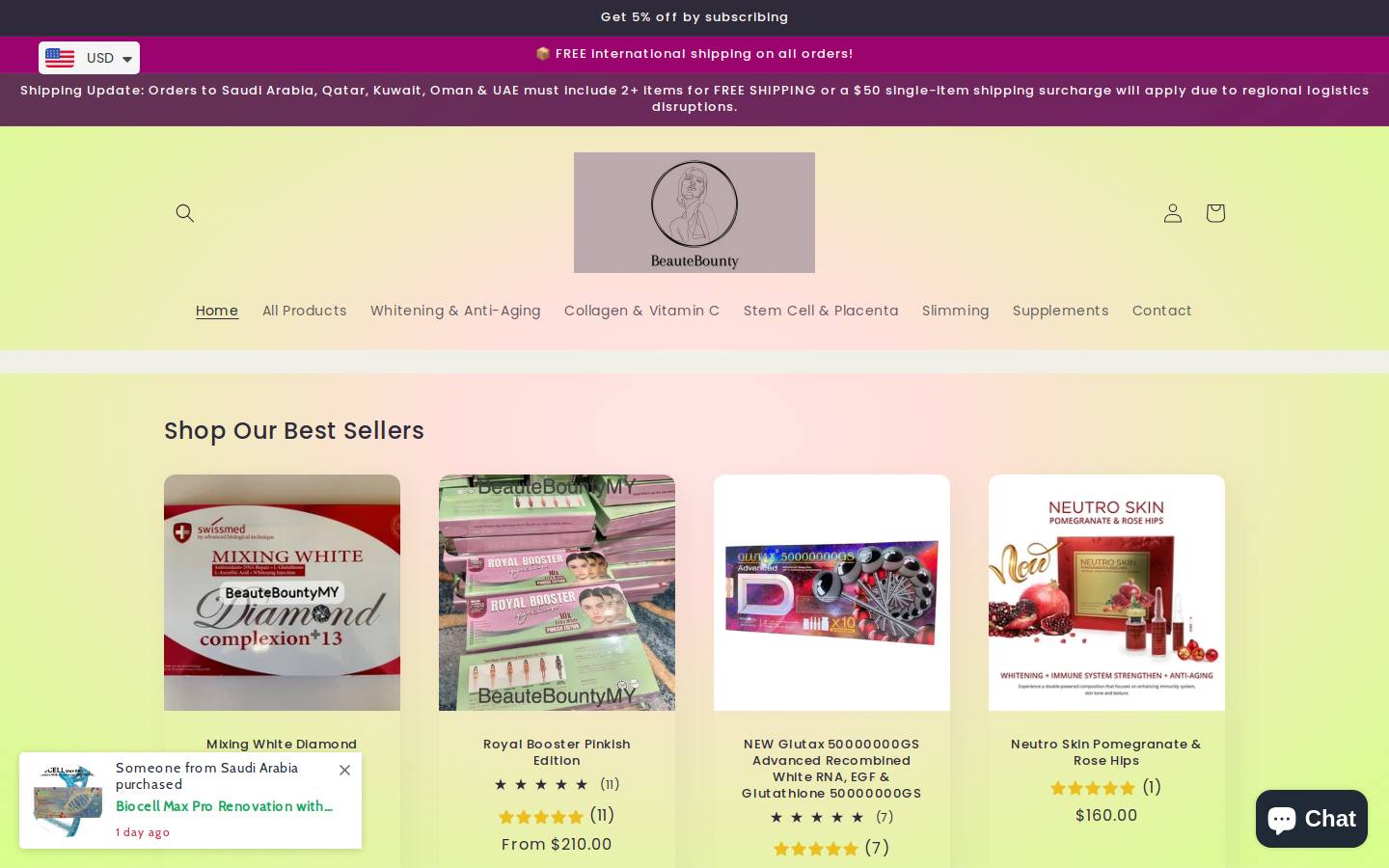 beautebountymy.com homepage screenshot