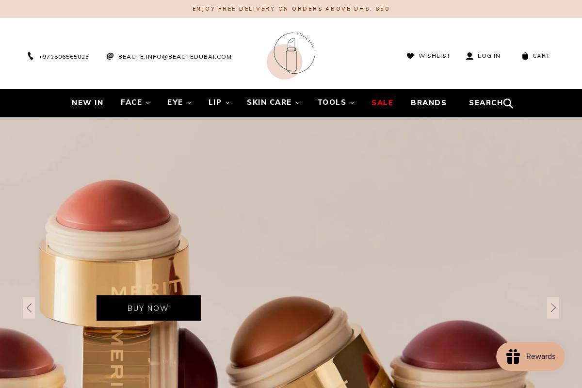 beautedubai.com homepage screenshot