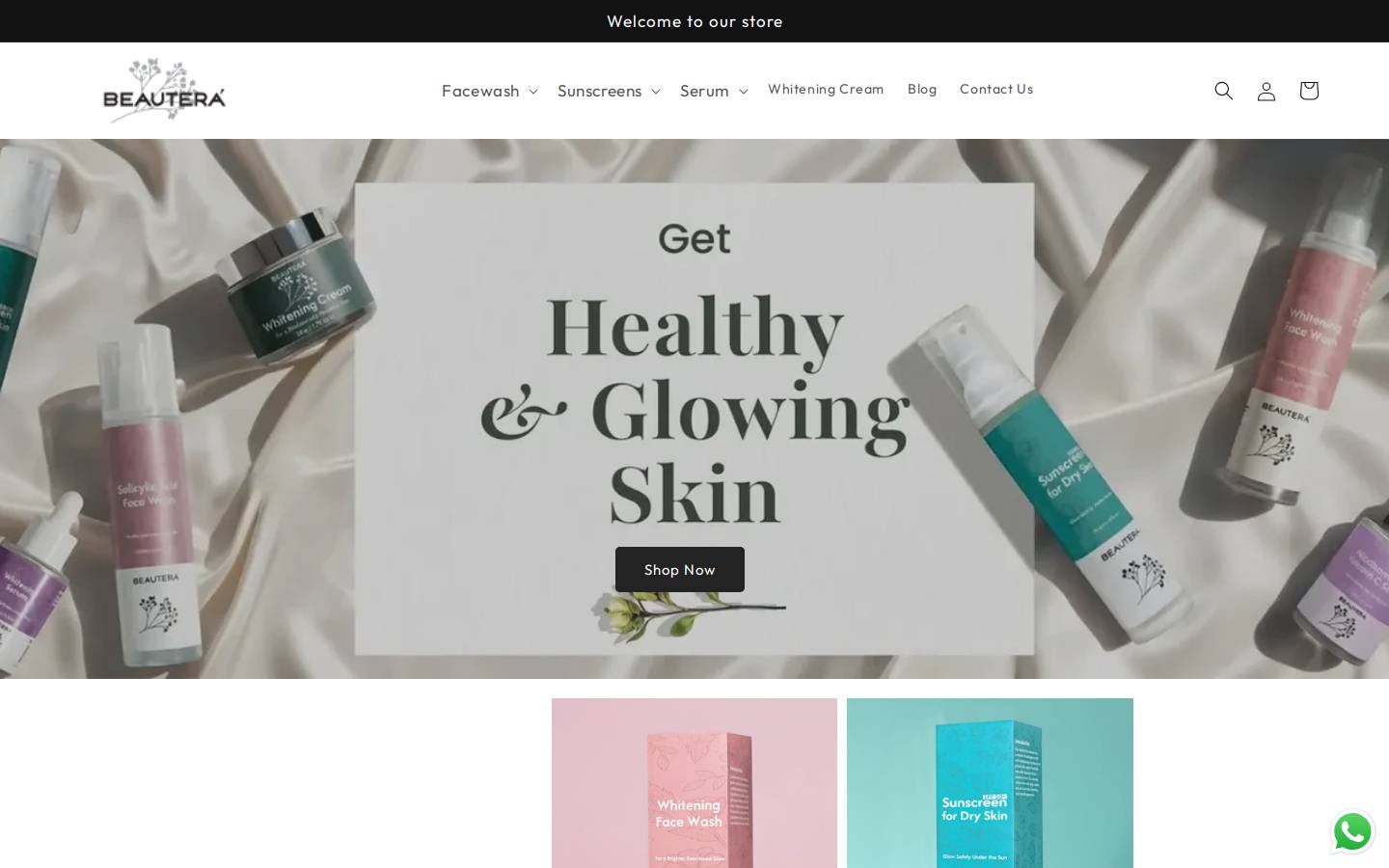beautera.co homepage screenshot