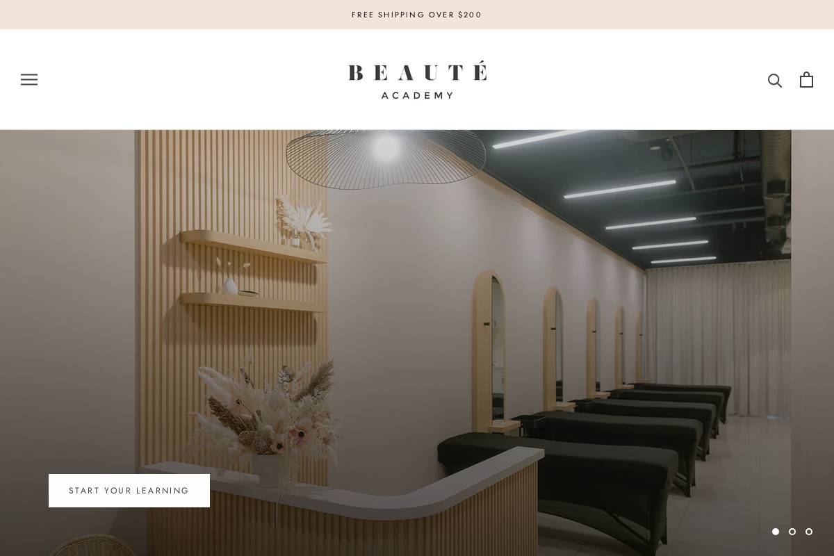 beautestudioacademy.com homepage screenshot