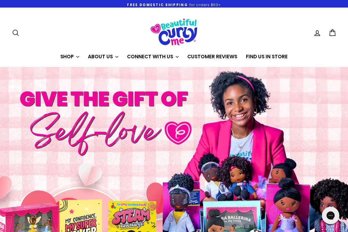 Beautiful Curly Me homepage screenshot