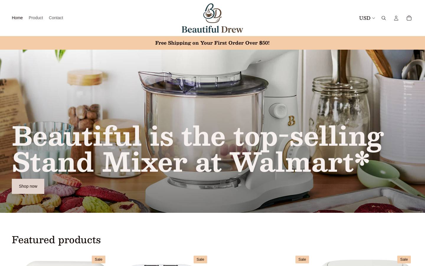 beautifuldrew.com homepage screenshot
