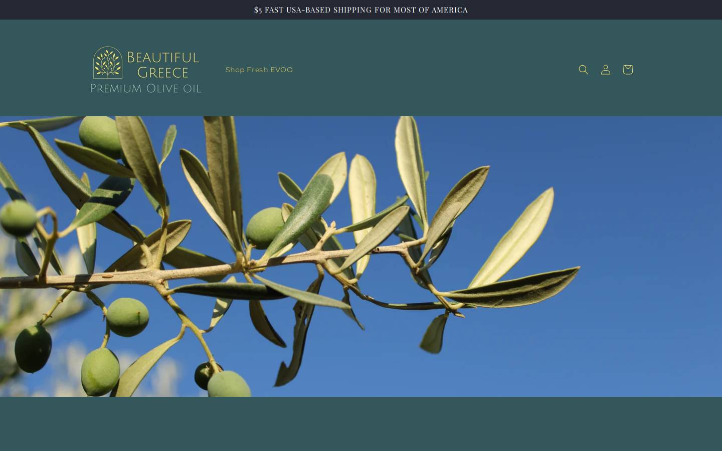 beautifulgreeceoliveoil.com homepage screenshot
