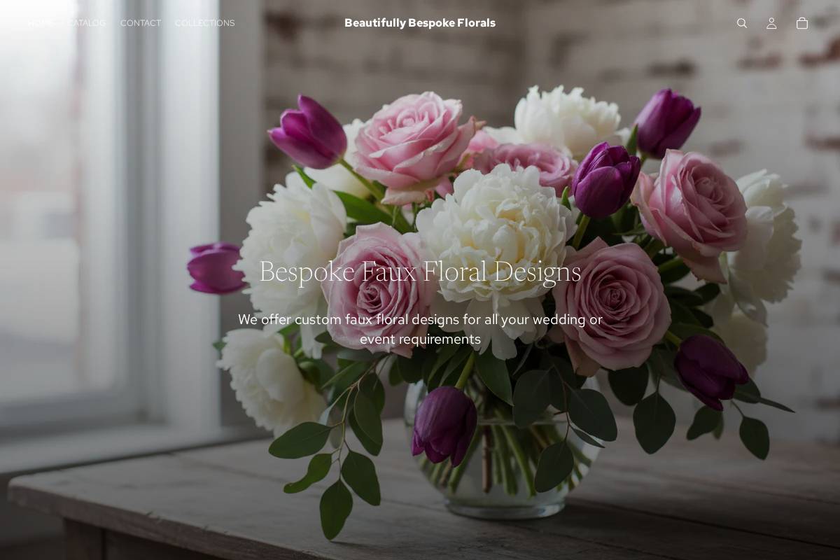 beautifullybespokeflorals.co.uk homepage screenshot