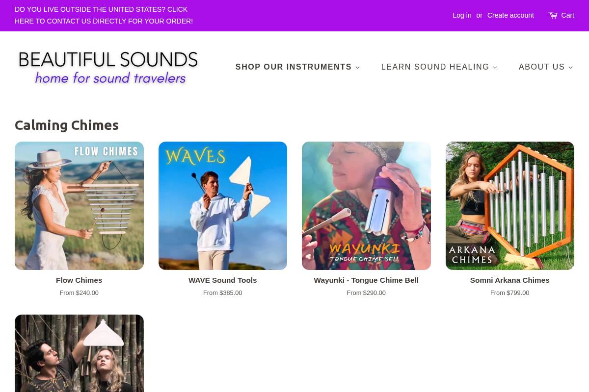 beautifulsounds.co homepage screenshot