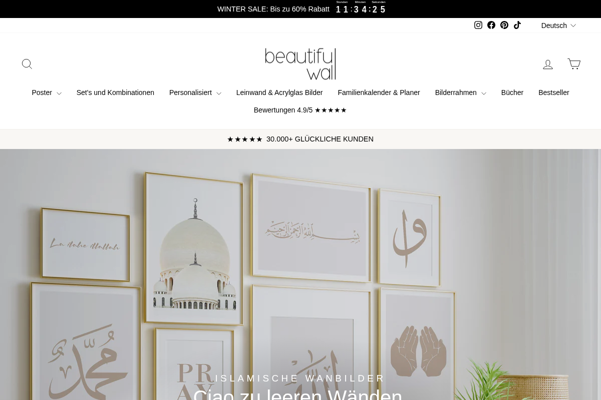 Beautifulwall homepage screenshot