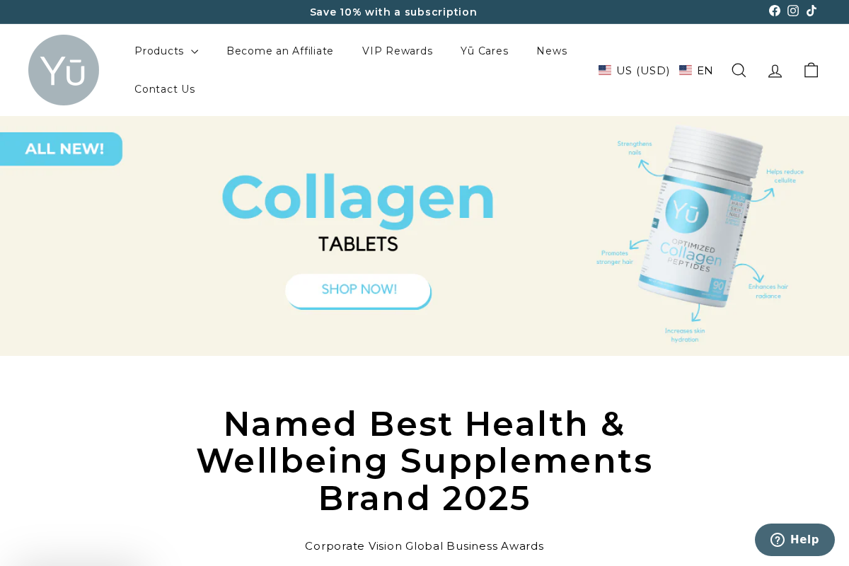 Yū homepage screenshot