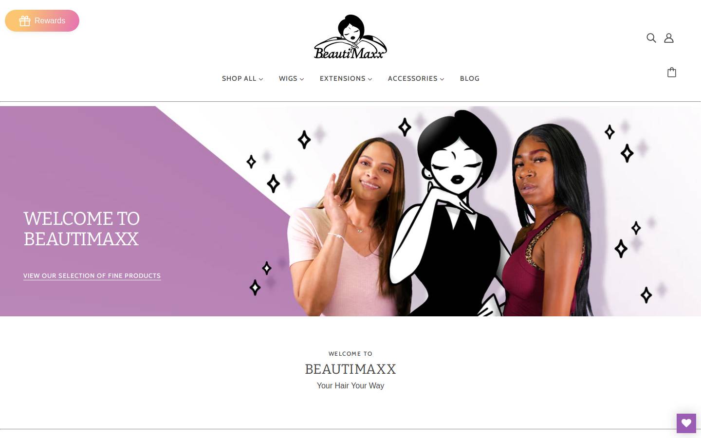 Beautimaxx homepage screenshot