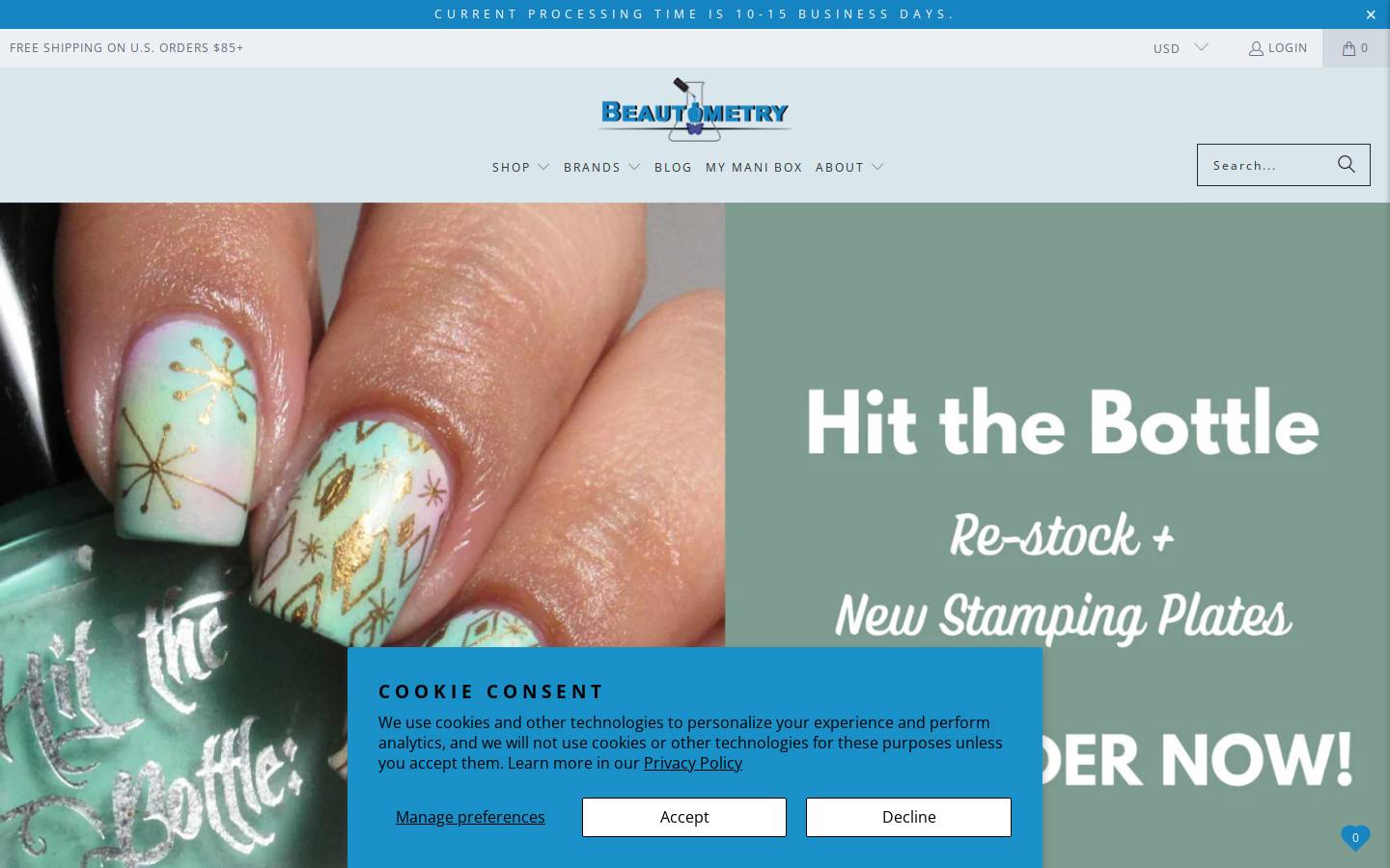 beautometry.com homepage screenshot