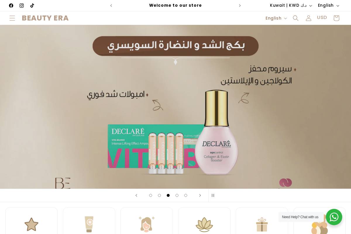 beauty-era.com homepage screenshot