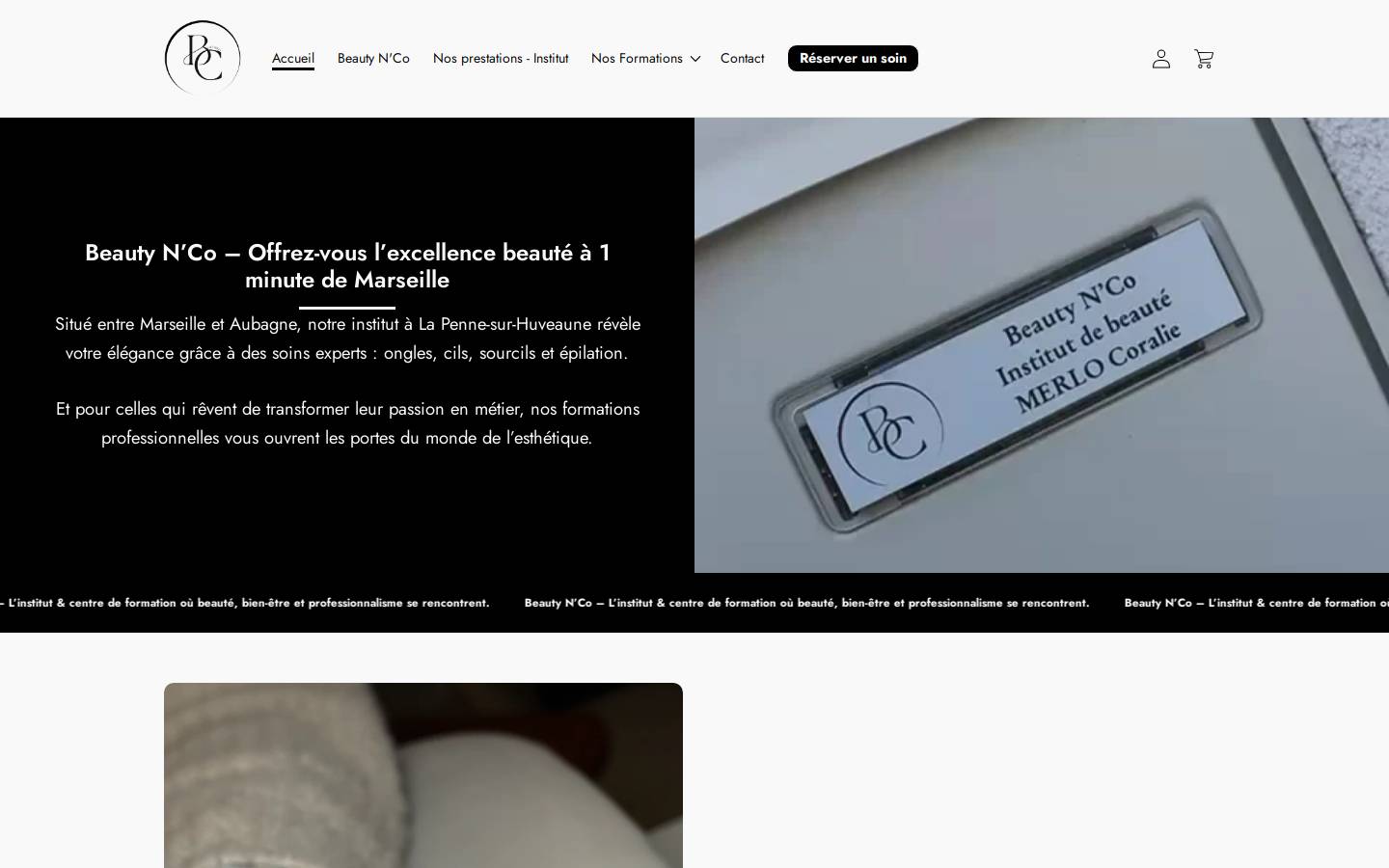 beauty-nco.com homepage screenshot