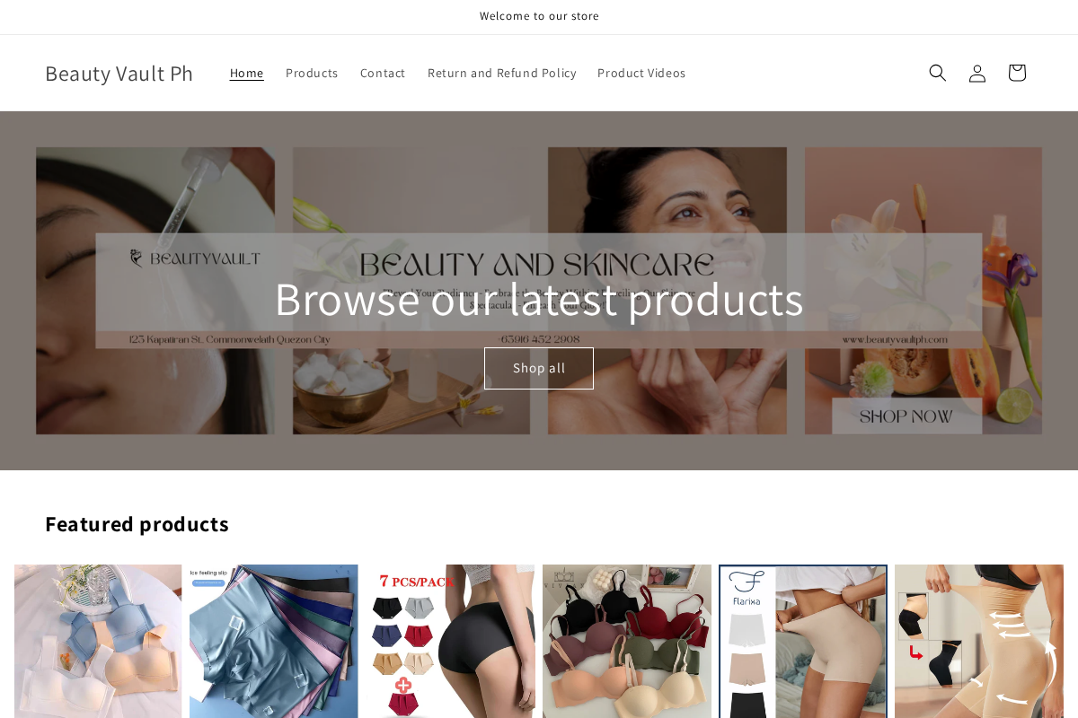 beauty-vault-ph.com homepage screenshot