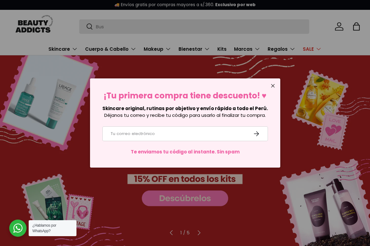 Beauty Addicts homepage screenshot