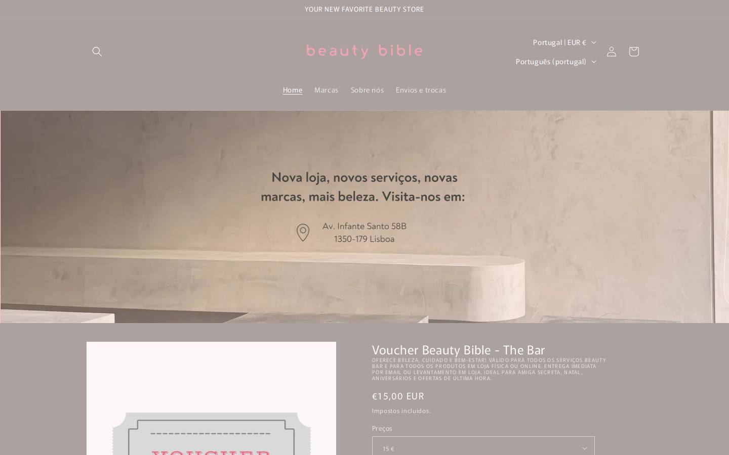 beautybible.pt homepage screenshot