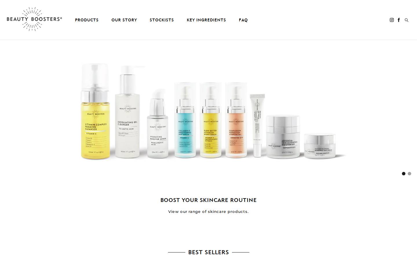 beautyboosters.com.au homepage screenshot