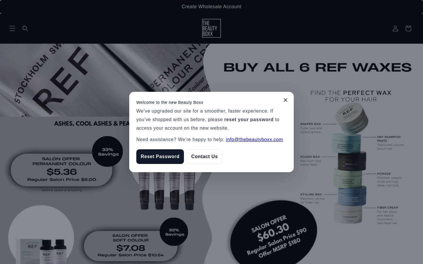 beautyboxx.com homepage screenshot