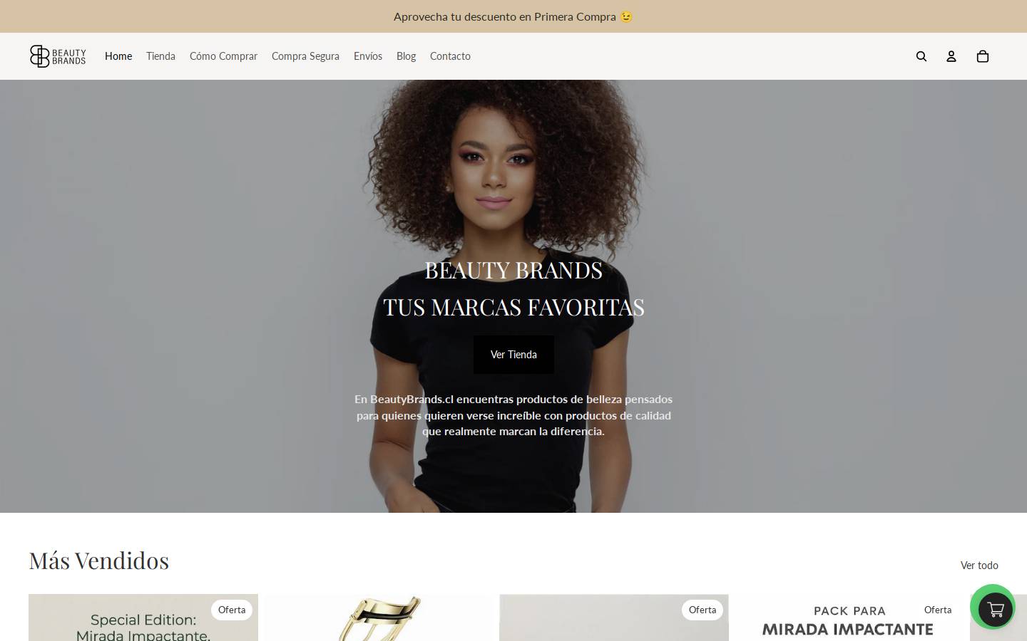 Beauty Brands homepage screenshot